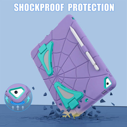 For iPad 10.2 2021 / 2020 / 2019 Silicone + PC Shockproof Protective Tablet Case (Purple + Mint Green) - iPad 10.2 Cases by buy2fix | Online Shopping UK | buy2fix