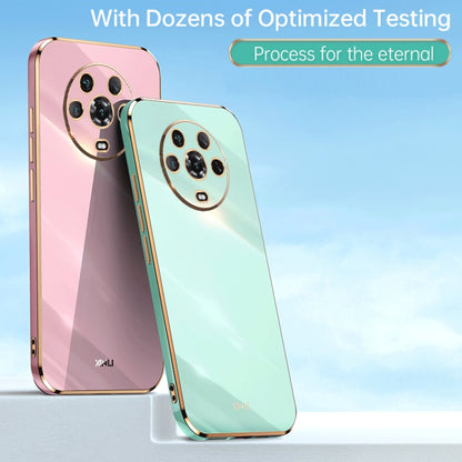 For Honor X8 5G XINLI Straight Edge 6D Electroplate TPU Phone Case(Mint Green) - Honor Cases by XINLI | Online Shopping UK | buy2fix
