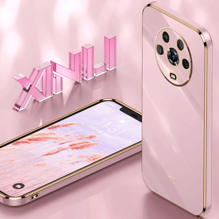 For Honor X8 5G XINLI Straight Edge 6D Electroplate TPU Phone Case(Hawthorn Red) - Honor Cases by XINLI | Online Shopping UK | buy2fix