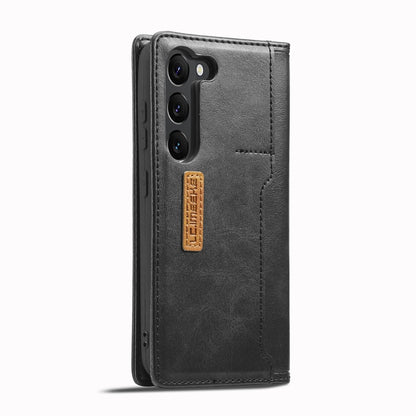 For Samsung Galaxy S23 5G LC.IMEEKE LC-001 Color Matching Frosted Leather Phone Case(Black) - Galaxy S23 5G Cases by LC.IMEEKE | Online Shopping UK | buy2fix