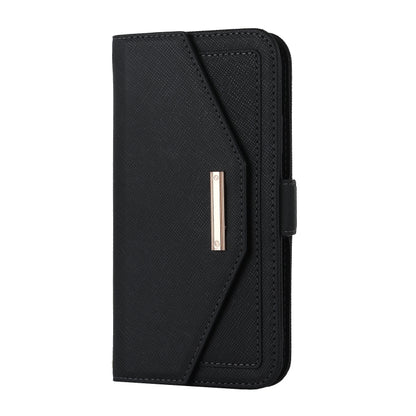 For iPhone 11 Pro Cross Texture Lanyard Leather Phone Case(Black) - iPhone 11 Pro Cases by buy2fix | Online Shopping UK | buy2fix