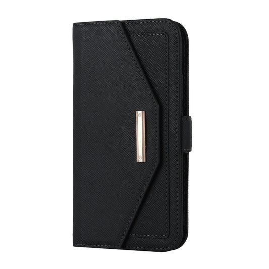 For iPhone 11 Pro Cross Texture Lanyard Leather Phone Case(Black) - iPhone 11 Pro Cases by buy2fix | Online Shopping UK | buy2fix