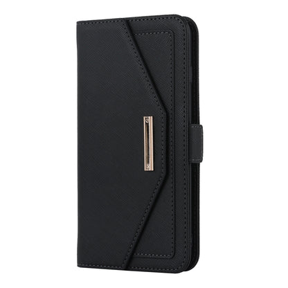 For iPhone 8 Plus / 7 Plus Cross Texture Lanyard Leather Phone Case(Black) - More iPhone Cases by buy2fix | Online Shopping UK | buy2fix