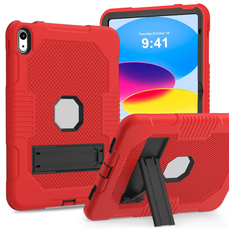 For iPad 2025 / 2022 Contrast Color Robot Silicone + PC Tablet Cas(Red+Black) - iPad 2025 / 2022 Cases by buy2fix | Online Shopping UK | buy2fix