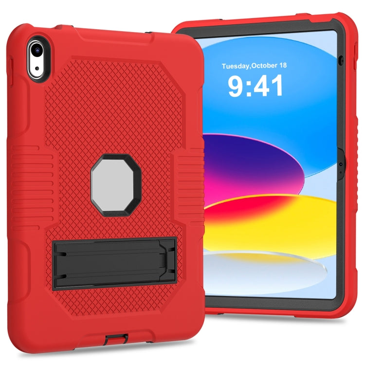 For iPad 2025 / 2022 Contrast Color Robot Silicone + PC Tablet Cas(Red+Black) - iPad 2025 / 2022 Cases by buy2fix | Online Shopping UK | buy2fix