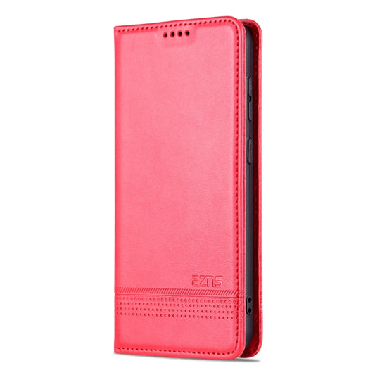 For Samsung Galaxy S23 5G AZNS Magnetic Calf Texture Flip Leather Phone Case(Red) by AZNS