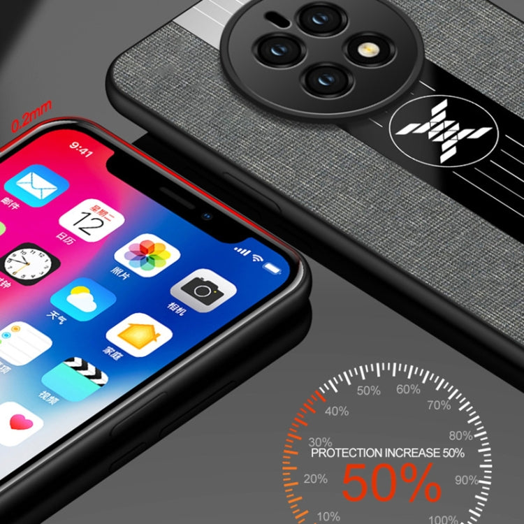 For Huawei Mate 50 XINLI Stitching Cloth Textue Shockproof TPU Phone Case(Black) - Huawei Cases by XINLI | Online Shopping UK | buy2fix