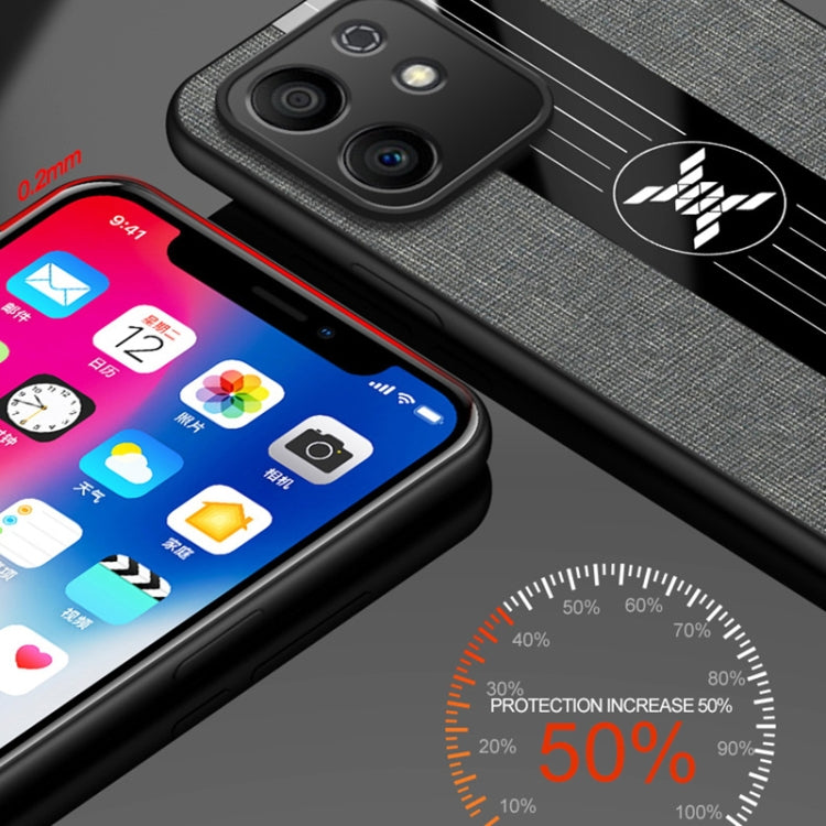 For Honor Play6T Pro XINLI Stitching Cloth Textue Shockproof TPU Phone Case(Black) - Honor Cases by XINLI | Online Shopping UK | buy2fix