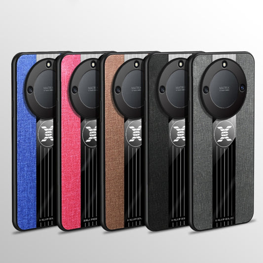 For Honor X40 XINLI Stitching Cloth Textue Shockproof TPU Phone Case(Black) by XINLI