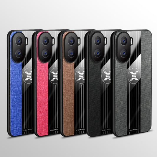 For Honor X40i XINLI Stitching Cloth Textue Shockproof TPU Phone Case(Black) by XINLI