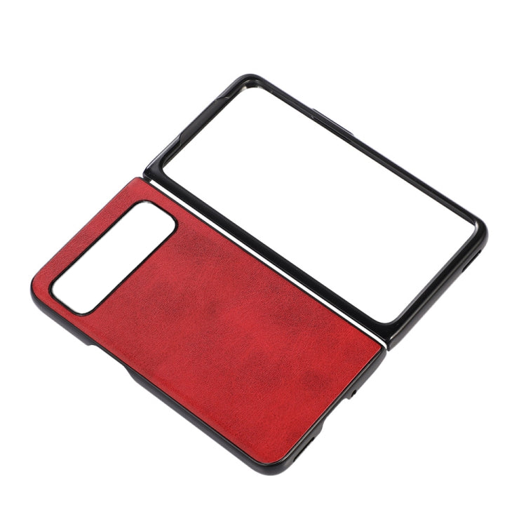 For Google Pixel Fold Two-color Calf Texture Shockproof Phone Case(Red) - Google Cases by buy2fix | Online Shopping UK | buy2fix