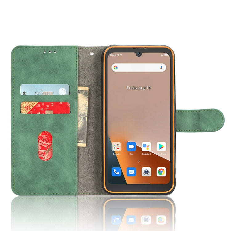 For Blackview BV5200 Skin Feel Magnetic Flip Leather Phone Case(Green) by buy2fix