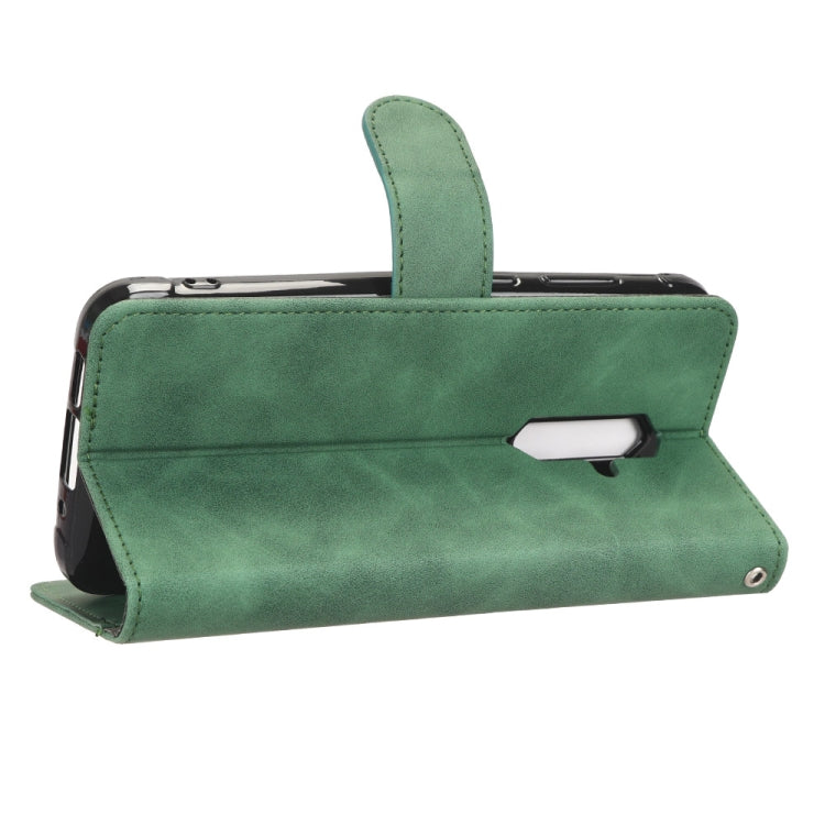 For Blackview BV5200 Skin Feel Magnetic Flip Leather Phone Case(Green) by buy2fix