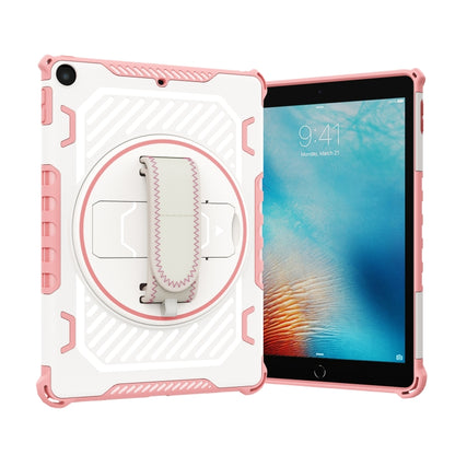For iPad 9.7 2018/2017 Shockproof Tablet Case with Holder & Hand Strap(Pink) - iPad 9.7 (2018) & (2017) Cases by buy2fix | Online Shopping UK | buy2fix