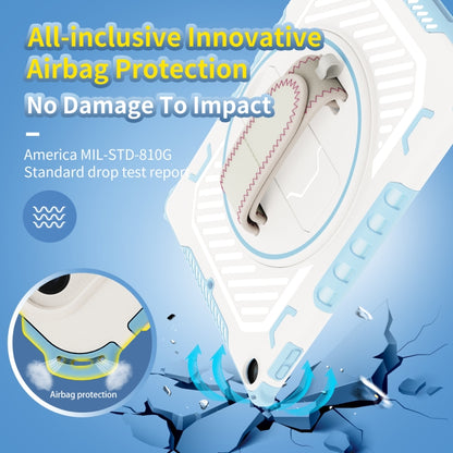 For iPad 9.7 2018/2017 Shockproof Tablet Case with Holder & Hand Strap(Blue) - iPad 9.7 (2018) & (2017) Cases by buy2fix | Online Shopping UK | buy2fix