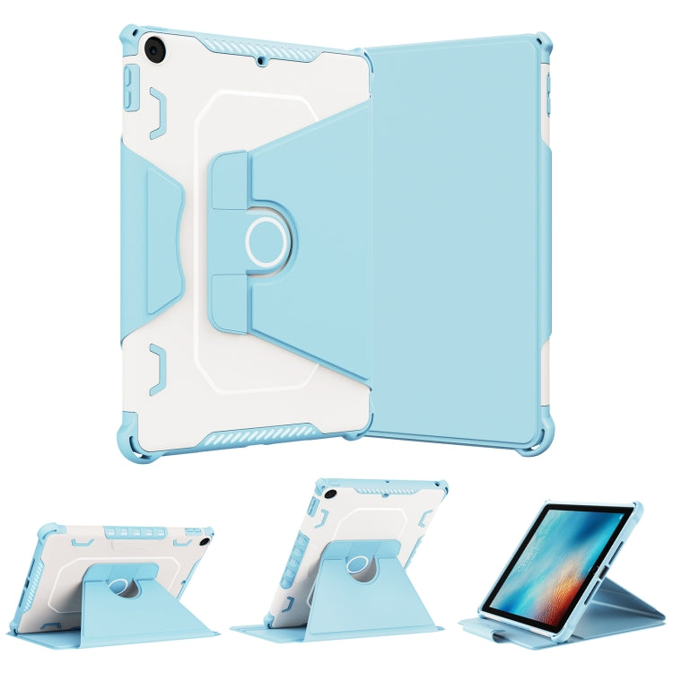 For iPad 9.7 2018/2017 / Air 1/Air 2 360 Degree Rotating Armored Smart Tablet Leather Case(Blue) by buy2fix