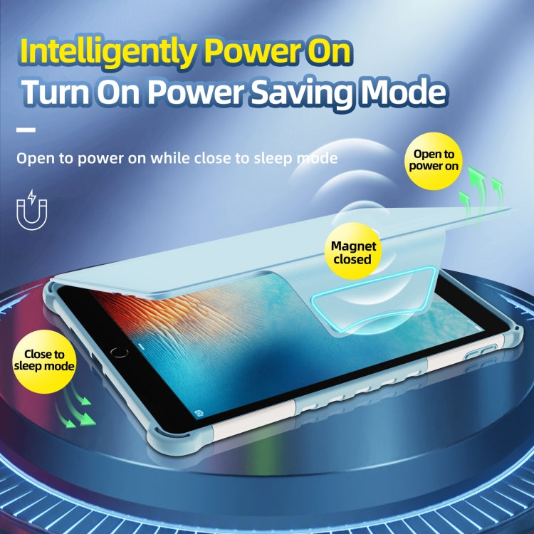 For iPad 9.7 2018/2017 / Air 1/Air 2 360 Degree Rotating Armored Smart Tablet Leather Case(Blue) by buy2fix