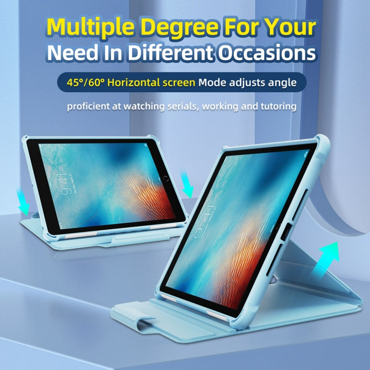 For iPad 9.7 2018/2017 / Air 1/Air 2 360 Degree Rotating Armored Smart Tablet Leather Case(Blue) by buy2fix