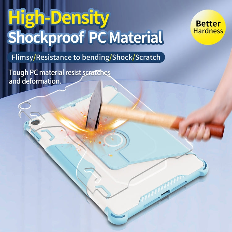 For iPad 9.7 2018/2017 / Air 1/Air 2 360 Degree Rotating Armored Smart Tablet Leather Case(Blue) by buy2fix