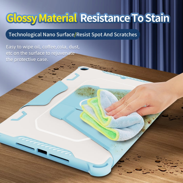 For iPad 9.7 2018/2017 / Air 1/Air 2 360 Degree Rotating Armored Smart Tablet Leather Case(Blue) by buy2fix