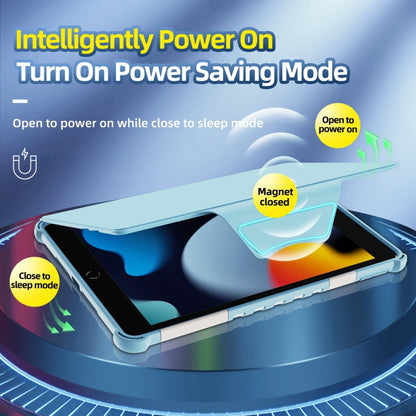 For iPad 10.2 2021 360 Degree Rotating Armored Smart Tablet Leather Case(Green) by buy2fix