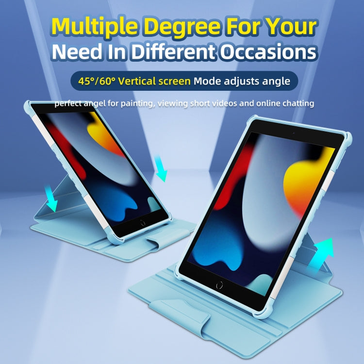 For iPad 10.2 2021 360 Degree Rotating Armored Smart Tablet Leather Case(Green) by buy2fix