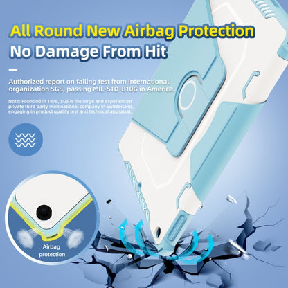 For iPad 10.2 2021 360 Degree Rotating Armored Smart Tablet Leather Case(Green) by buy2fix