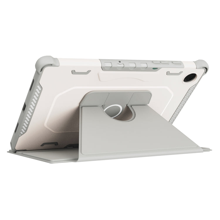 For Samsung Galaxy Tab A8 10.5 2021 360 Degree Rotating Armored Smart Tablet Leather Case(Grey) - Other Galaxy Tab PC by buy2fix | Online Shopping UK | buy2fix