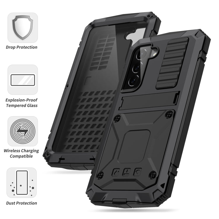 For Samsung Galaxy S23 5G R-JUST Life Waterproof Dustproof Shockproof Phone Case(Black) by R-JUST