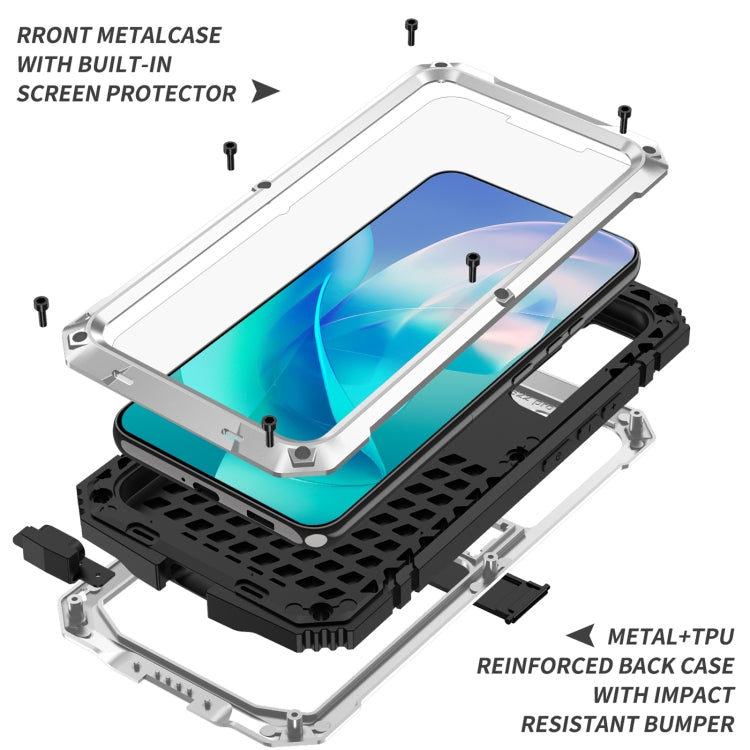 For Samsung Galaxy S23 5G R-JUST Life Waterproof Dustproof Shockproof Phone Case(Silver) by R-JUST