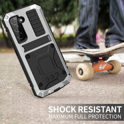 For Samsung Galaxy S23 5G R-JUST Life Waterproof Dustproof Shockproof Phone Case(Silver) by R-JUST