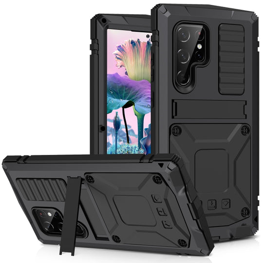 For Samsung Galaxy S23 Ultra 5G R-JUST Life Waterproof Dustproof Shockproof Phone Case(Black)