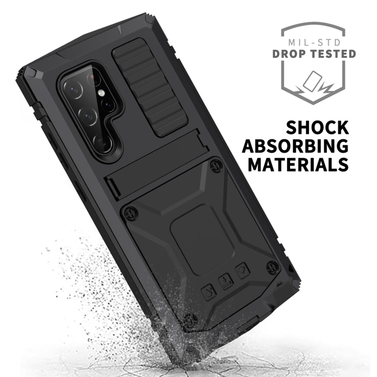 For Samsung Galaxy S23 Ultra 5G R-JUST Life Waterproof Dustproof Shockproof Phone Case(Black) by R-JUST