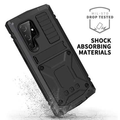 For Samsung Galaxy S23 Ultra 5G R-JUST Life Waterproof Dustproof Shockproof Phone Case(Black) by R-JUST