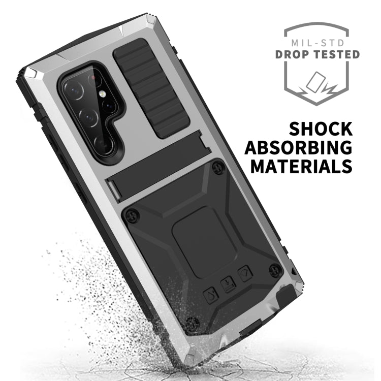 For Samsung Galaxy S23 Ultra 5G R-JUST Life Waterproof Dustproof Shockproof Phone Case(Silver) by R-JUST