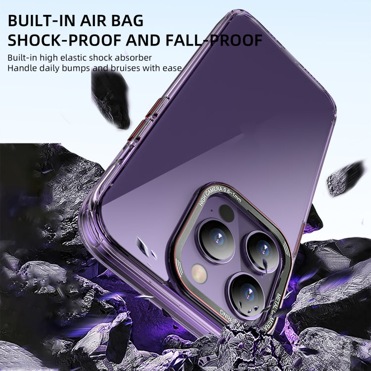 For iPhone 14 Pro Max iPAKY MG Series Transparent PC Phone Case(Transparent Black) - iPhone 14 Pro Max Cases by iPAKY | Online Shopping UK | buy2fix