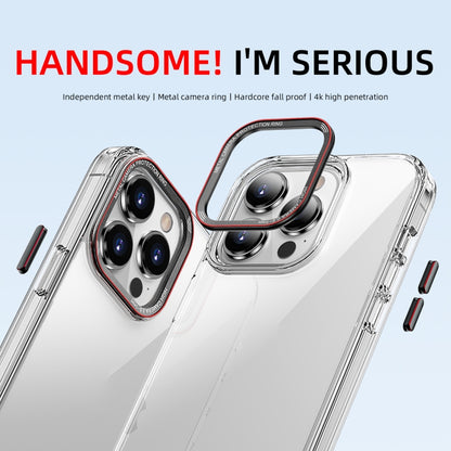 For iPhone 14 Pro Max iPAKY MG Series Transparent PC Phone Case(Transparent Black) - iPhone 14 Pro Max Cases by iPAKY | Online Shopping UK | buy2fix