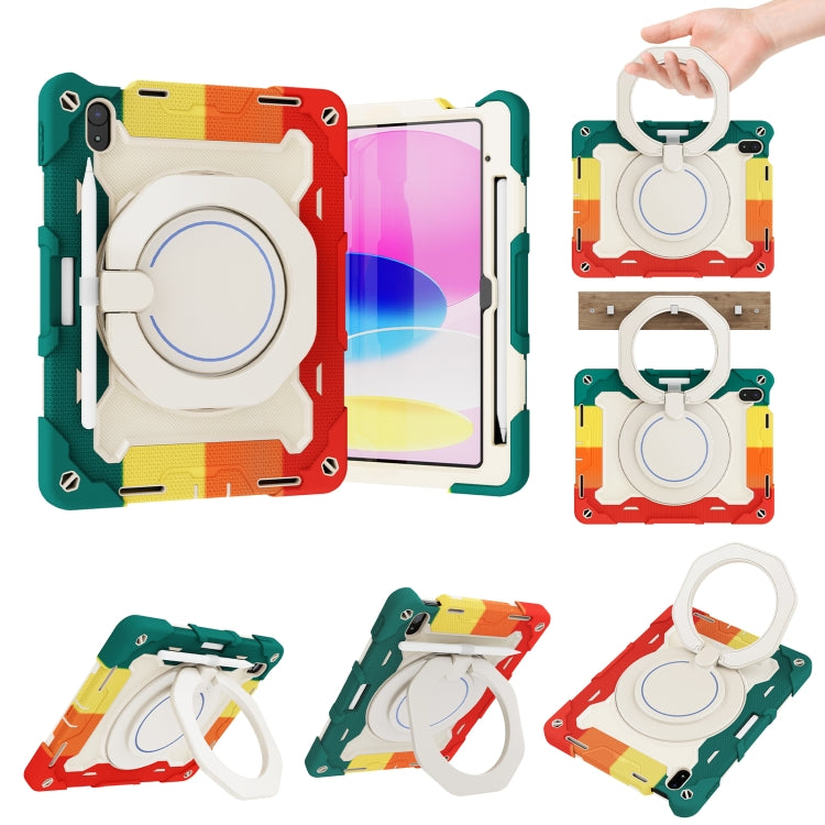 For iPad 2025 / 2022 Armor Contrast Color Silicone + PC Tablet Case(Colorful Red) - iPad 2025 / 2022 Cases by buy2fix | Online Shopping UK | buy2fix