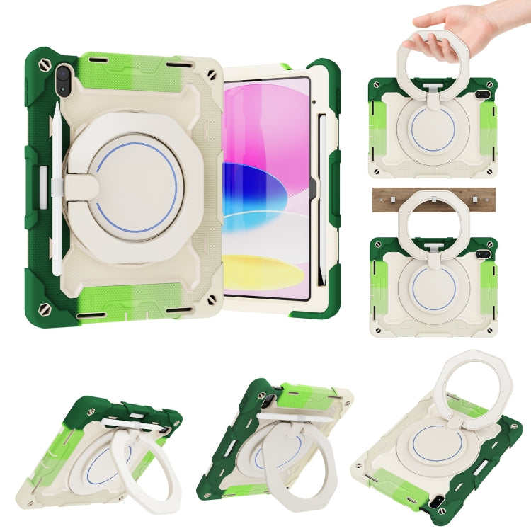For iPad 2025 / 2022 Armor Contrast Color Silicone + PC Tablet Case(Colorful Green) - iPad 2025 / 2022 Cases by buy2fix | Online Shopping UK | buy2fix