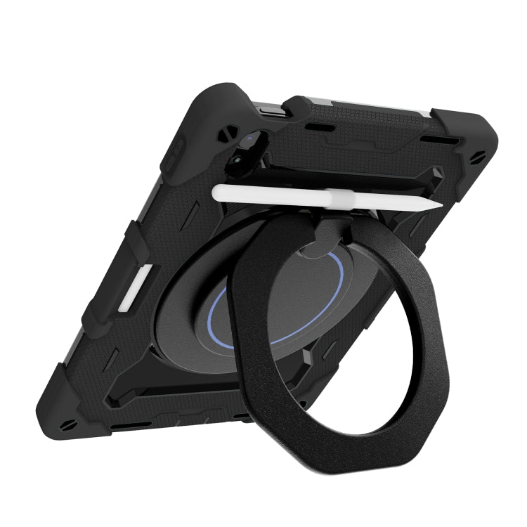 For iPad 2025 / 2022 Armor Contrast Color Silicone + PC Tablet Case(Black) - iPad 2025 / 2022 Cases by buy2fix | Online Shopping UK | buy2fix