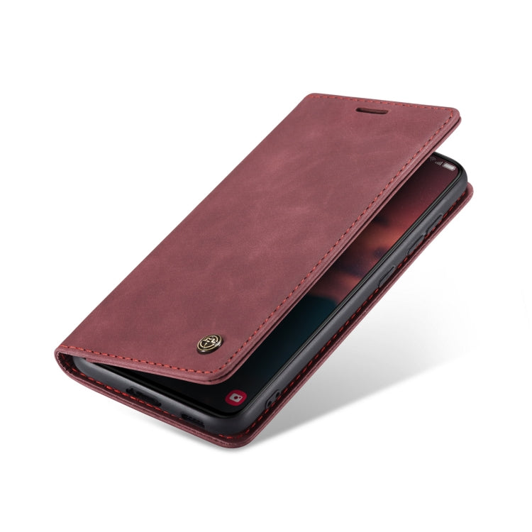 For Samsung Galaxy S23 5G CaseMe 013 Multifunctional Horizontal Flip Leather Phone Case(Wine Red) by CaseMe