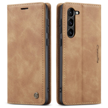 For Samsung Galaxy S23+ 5G CaseMe 013 Multifunctional Horizontal Flip Leather Phone Case(Brown) by CaseMe