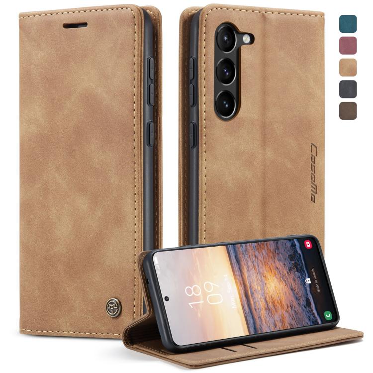 For Samsung Galaxy S23+ 5G CaseMe 013 Multifunctional Horizontal Flip Leather Phone Case(Brown) by CaseMe
