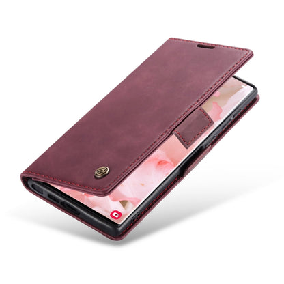 For Samsung Galaxy S23 Ultra 5G CaseMe 013 Multifunctional Horizontal Flip Leather Phone Case(Wine Red) by CaseMe