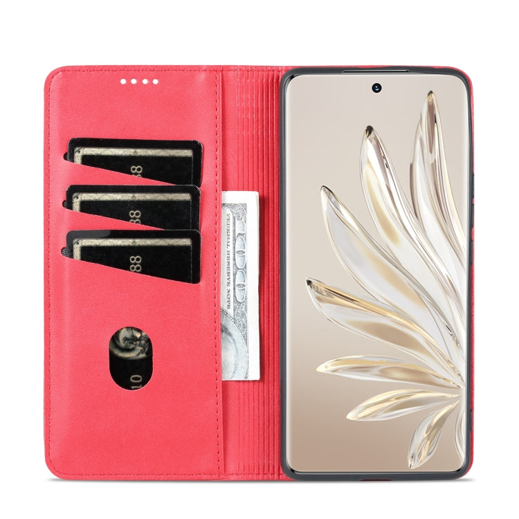 For Honor 80 Pro AZNS Magnetic Calf Texture Leather Phone Case(Red) - Honor Cases by AZNS | Online Shopping UK | buy2fix