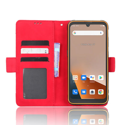 For Blackview BV5200 Skin Feel Calf Texture Card Slots Leather Phone Case(Red) - More Brand by buy2fix | Online Shopping UK | buy2fix