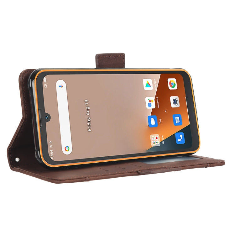 For Blackview BV5200 Skin Feel Calf Texture Card Slots Leather Phone Case(Brown) - More Brand by buy2fix | Online Shopping UK | buy2fix