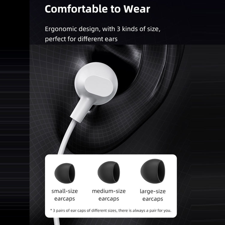 USAMS US-SJ594 EP-47 3.5mm In-Ear Wired Earphone, Length: 1.2m(White) - In Ear Wired Earphone by USAMS | Online Shopping UK | buy2fix