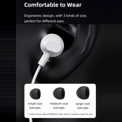 USAMS US-SJ594 EP-47 3.5mm In-Ear Wired Earphone, Length: 1.2m(White) - In Ear Wired Earphone by USAMS | Online Shopping UK | buy2fix