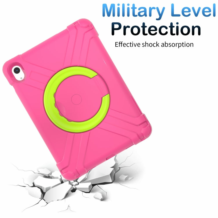 For iPad 2025 / 2022 EVA + PC Tablet Protective Case with 360 Rotating Bracket(Rose Red+Grass Green) - iPad 2025 / 2022 Cases by buy2fix | Online Shopping UK | buy2fix